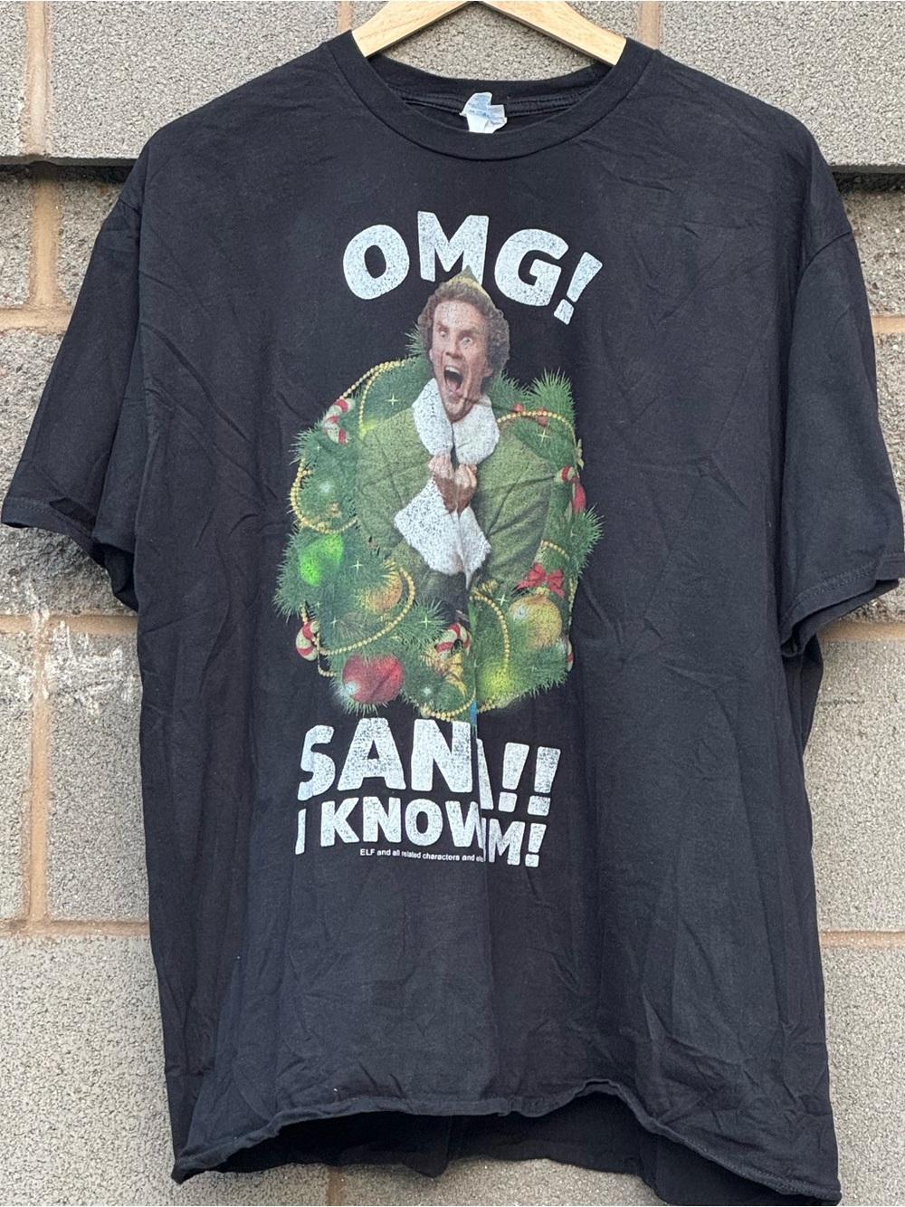 Men’s Elf Movie “Santa I Know Him” Graphic T-Shirt 2XL